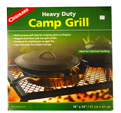 Camp Grill for Campfire Cooking Available at The Great Outdoors in Newport, Morrisville and Enosburg Falls, VT.